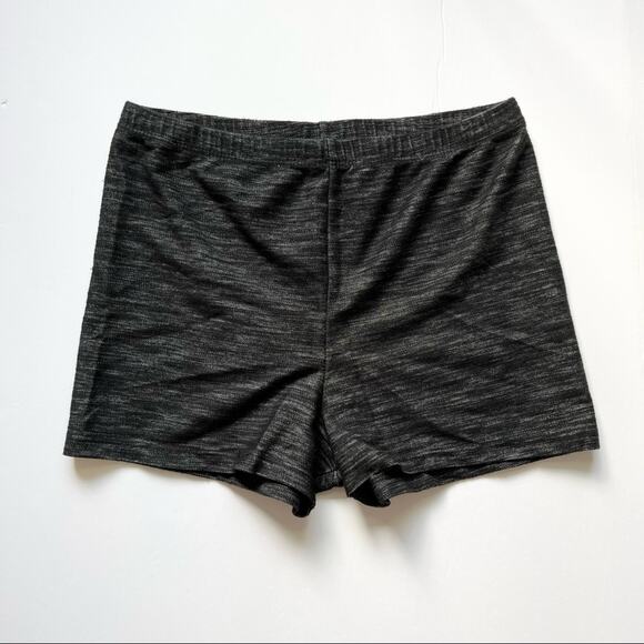 Urban Outfitters High Rise Shorts Gray Size M Marled Knit Cotton Spandex - Picture 1 of 9